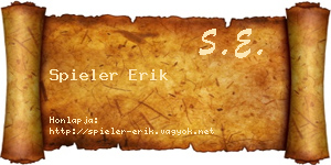Spieler Erik névjegykártya